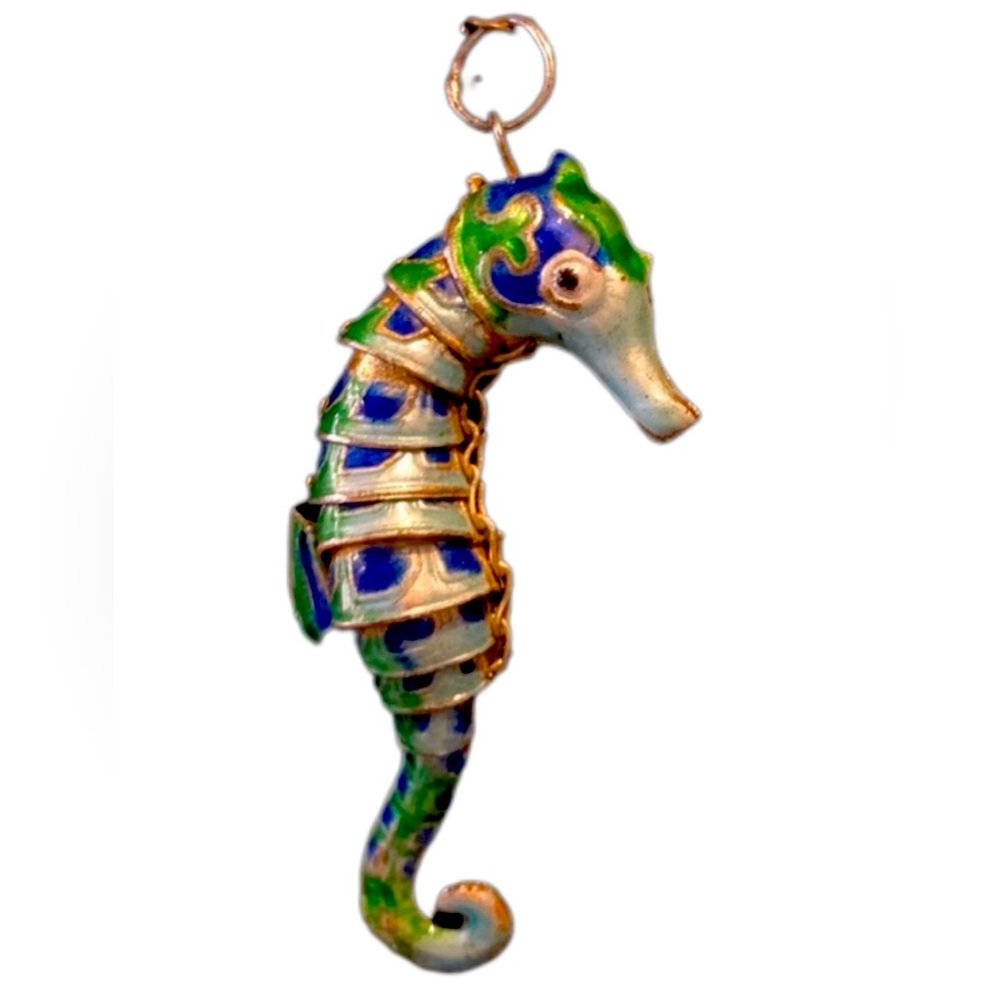 🌊 Cloisonné Hippocampus Sea Horse.  Ocean❤️ Share yours with that special one